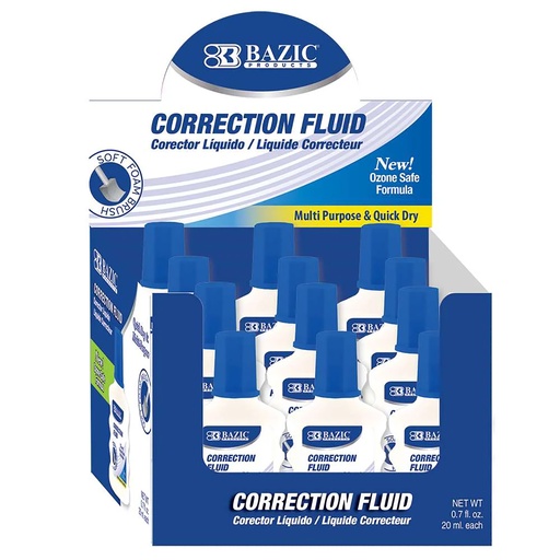 [1617A BAZ] Correction Fluid with Foam Brush 0.7 fl oz 
