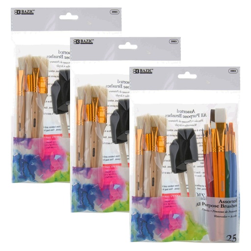 [3993-3 BAZ] Paint Brush Set 75 count