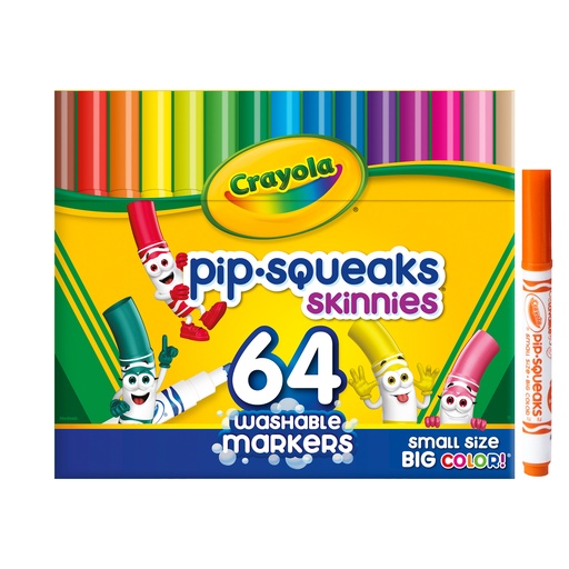 [588764 BIN] Washable Pip-Squeaks Skinnies Markers 64 Count