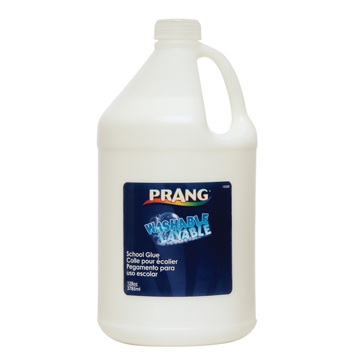 [15230 DIX] Glue Washable Liquid White School Glue -128 oz, White