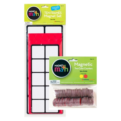 [TENFRAME DOW] Ten Frames Magnet Set with Extra Two-Color Counters Bundle