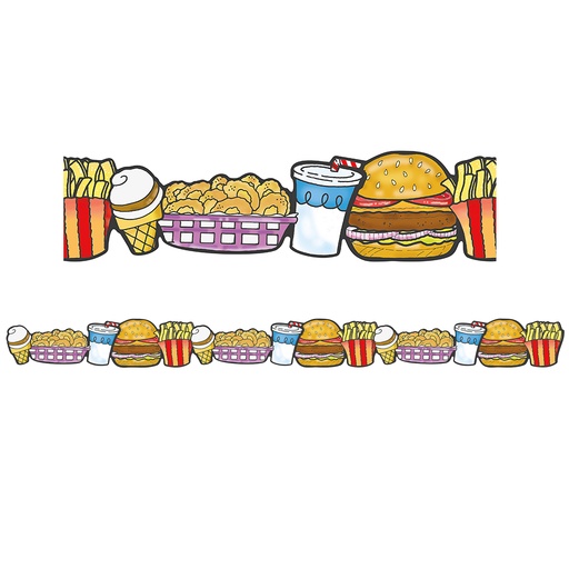 [845689 EU] Fast Food Deco Trim Extra Wide 37 Feet