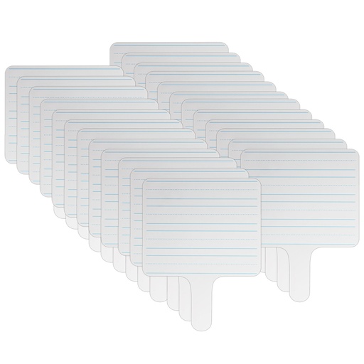 [18024 FLP] Rectangular Lined Dry Erase Answer Paddles Class Pack of 24