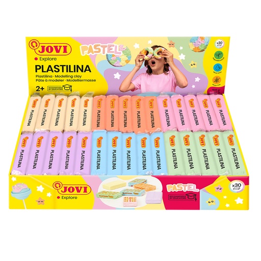 [70P JOV] Pastel Colors Plastilina Modeling Clay  30 Bars