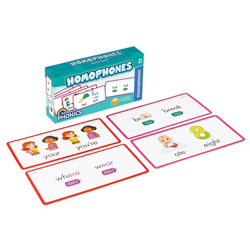 [RP110 JL] Rainbow Phonics Homophones Cards (693 JL)