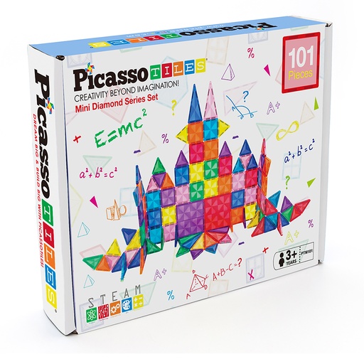 [PTM101 PT] PicassoTiles Mini Diamond 101-Piece Set