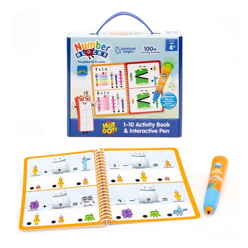 [2550 EI] Hot Dots® 1-10 Numberblocks Activity Book & Interactive Pen