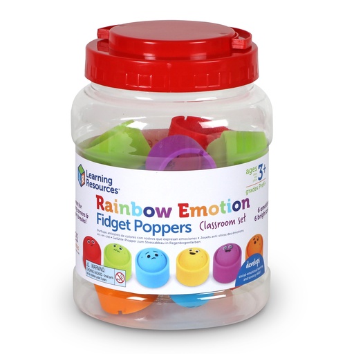 [5572 LER] Rainbow Emotions Fidget Poppers Classroom Set