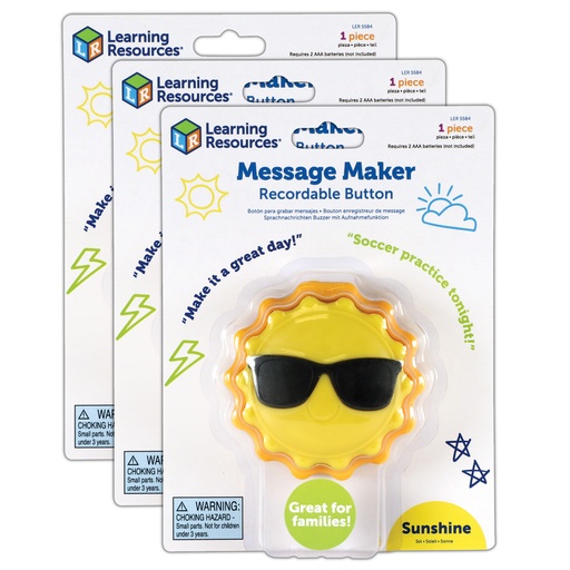 [5584-3 LER] Message Recorder - Sun Pack of 3