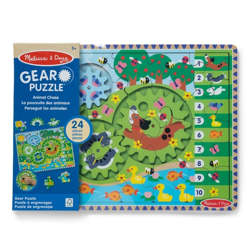 [31004 LCI] Animal Chase I-Spy Wooden Gear Puzzle