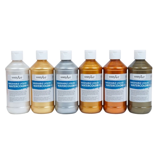 [882277 RPC] Metallic 8 oz Liquid Watercolor Set of 6