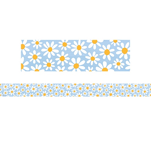 [6776 TCR] Daisies Straight Border Trim 35 Feet