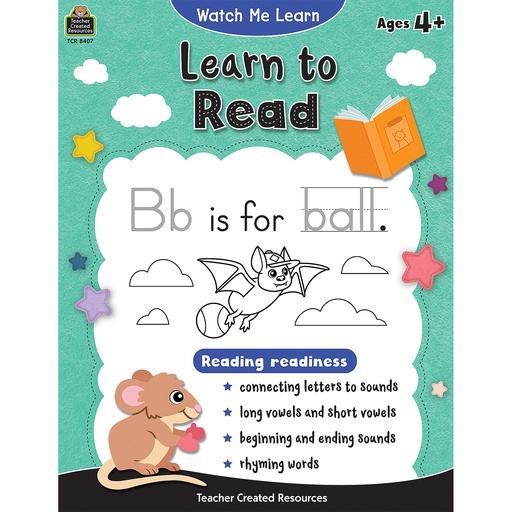 [8407 TCR] Watch Me Learn: Learn to Read