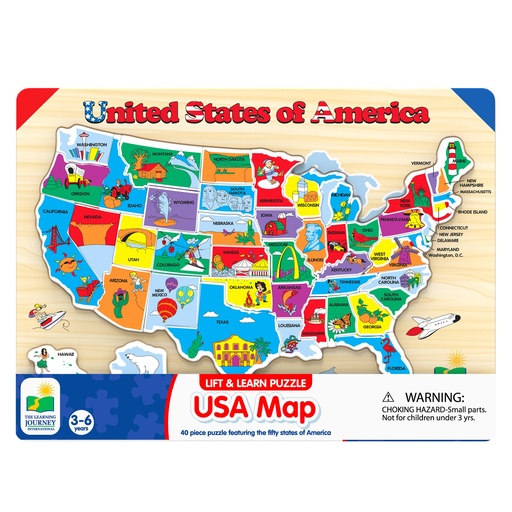 [501726 TLJ] Lift & Learn USA Map Puzzle