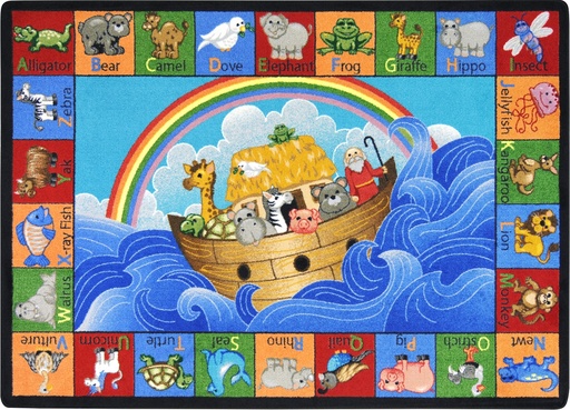 Noah's Alphabet Animals Area Rug