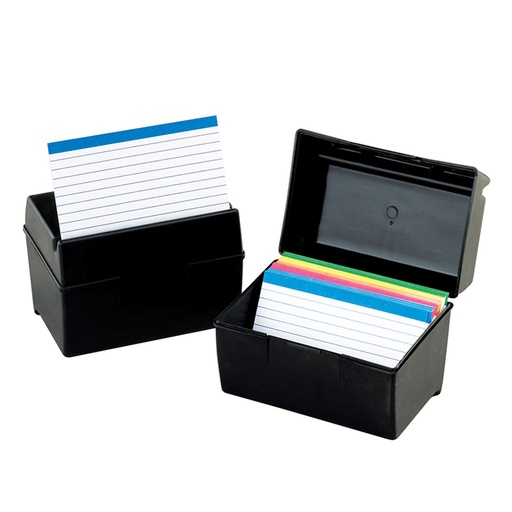 [01351 ESS] Black 3x5 Plastic Card File             Each