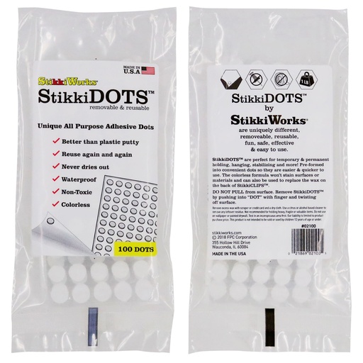 [02100 STIK] StikkiDOTS™, Adhesive Dots, Pack of 100