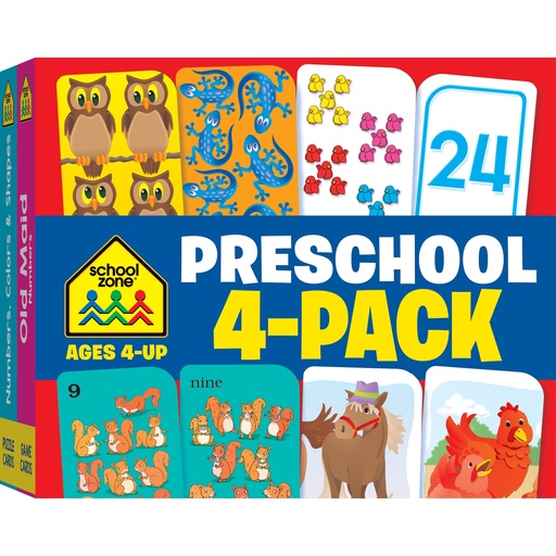 [04044 SZP] Preschool Flash Card, 4-Pack