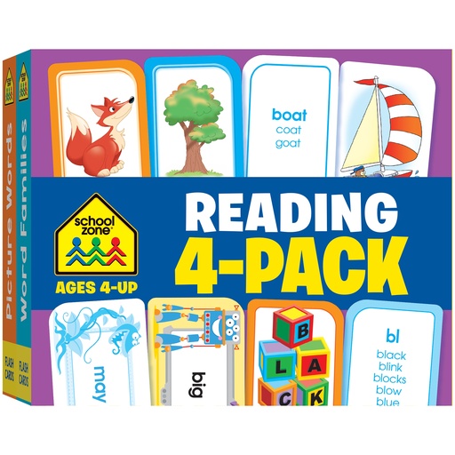 [04045 SZP] Reading Flash Card, 4-Pack