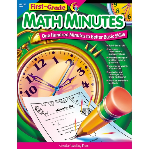 [2583 CTP] First-Grade Math Minutes Book