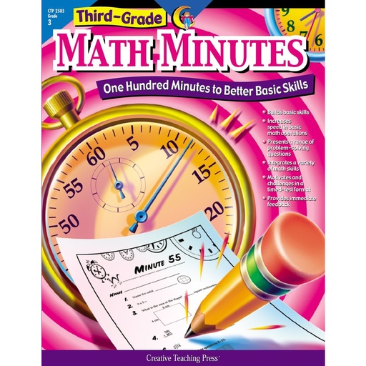 [2585 CTP] Math Minutes Book, Grade 3