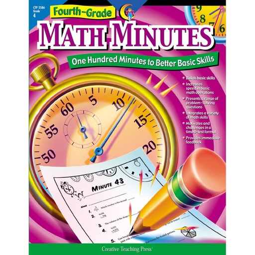 [2586 CTP] Fourth-Grade Math Minutes Book