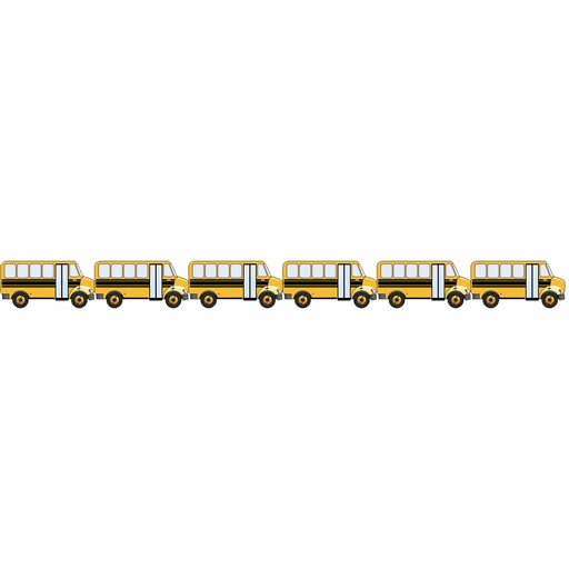 [33660 HG] School Bus Die Cut Border, 12 Strips/36 Feet