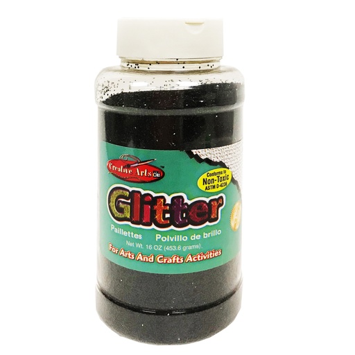 [41120 CLI] Creative Arts™ Glitter, 16 oz. Bottle, Black