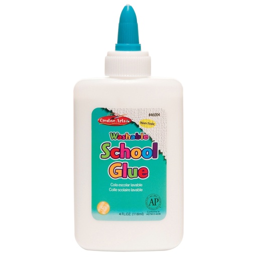 [46004 CLI] Creative Arts™ All-Purpose School Glue, AP Certified, 4 oz. Bottle, White