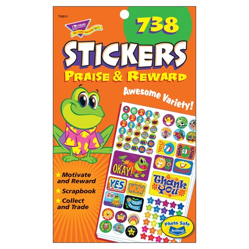 [5011 T] Praise & Reward Sticker Pad, 738 ct