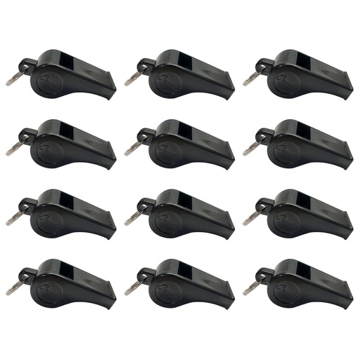 [601 CHS] Whistles, Plastic, Pack of 12