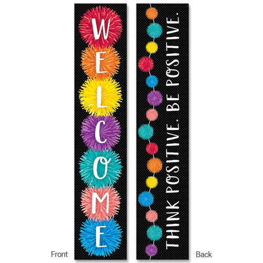 [8670 CTP] Pom-Poms Welcome Banner (2-sided)