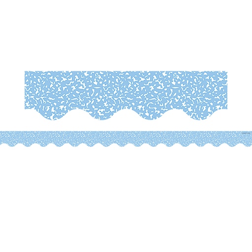 [9313 TCR] Composition Blue Scalloped Border Trim