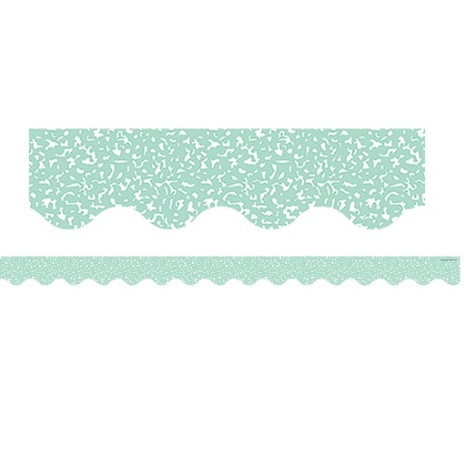 [9314 TCR] Composition Green Scalloped Border Trim