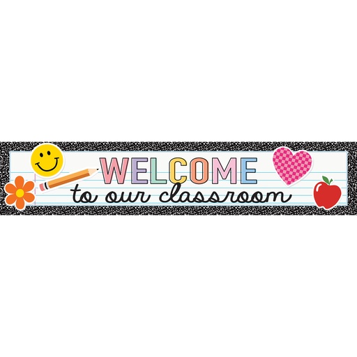 [9327 TCR] Cool for School Welcome to Our Classroom Banner