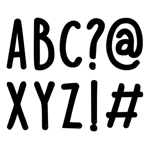 [10198 CTP] Casual Black 5 Inch Designer Letters, 191 Pieces