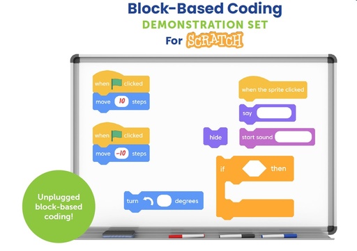 [97366 H2M] Block Based Coding Magnetic Demonstration Set for Scratch