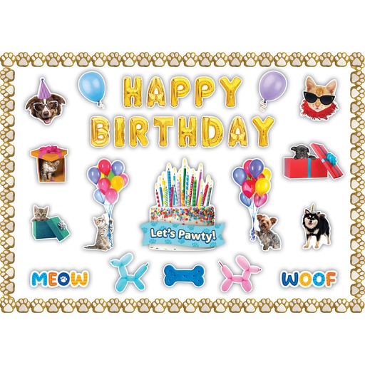 [9469 TCR] Cats and Dogs Happy Birthday Create & Decorate Quick Kit