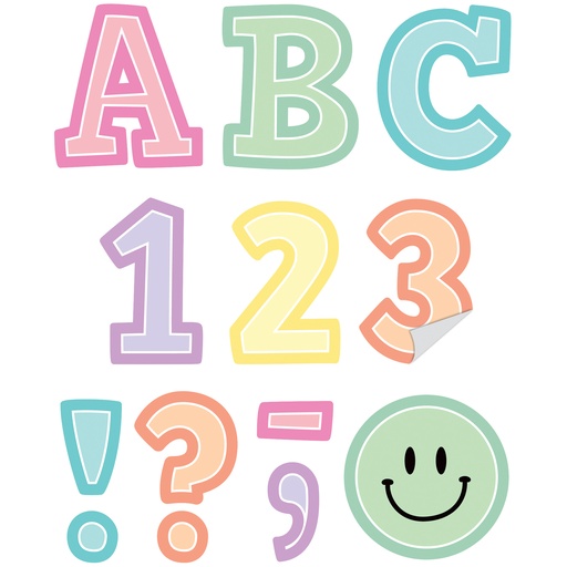 [9649 TCR] Pastel Pop 2" Bold Block Self-Adhesive Letters Uppercase, 326 Pieces