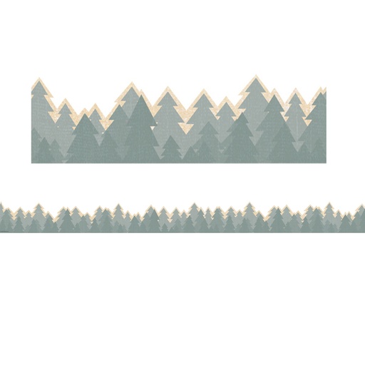 [9232 TCR] Moving Mountains Road Trip Trees Die-Cut Border Trim