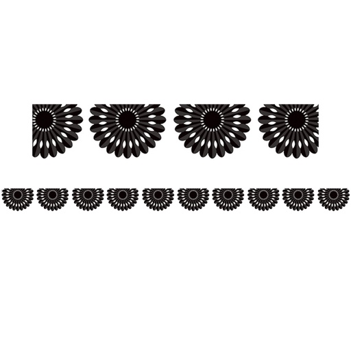 [6107 TCR] Black and White Fiesta Die-Cut Border Trim