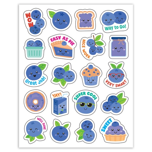 [9452 TCR] Blueberry Smelly Stickers, Pack of 120