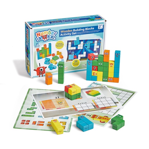 [96932 H2M] Numberblocks™ Wooden Building Blocks Activity Set