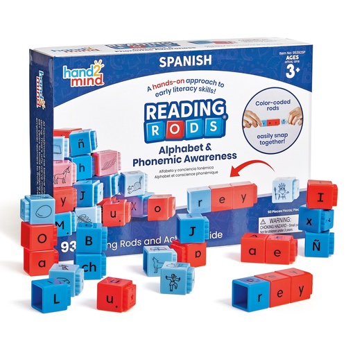 [95392SP H2M] Spanish Reading Rods Alphabet & Phonemic Awareness