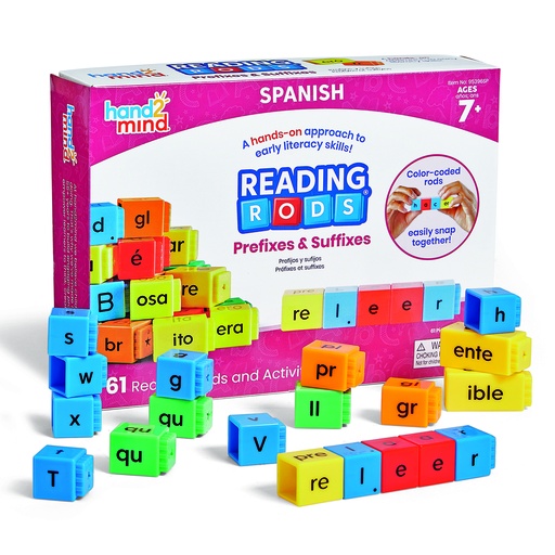 [95396SP H2M] Spanish Reading Rods Prefixes & Suffixes