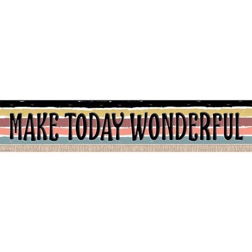 [6683 TCR] Wonderfully Wild Make Today Wonderful Banner, 8" x 39"