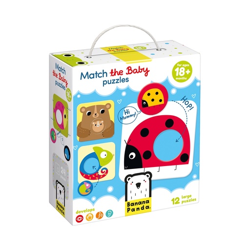 [33683 BP] Match The Baby Puzzles, 12 Puzzles, 18+ Months