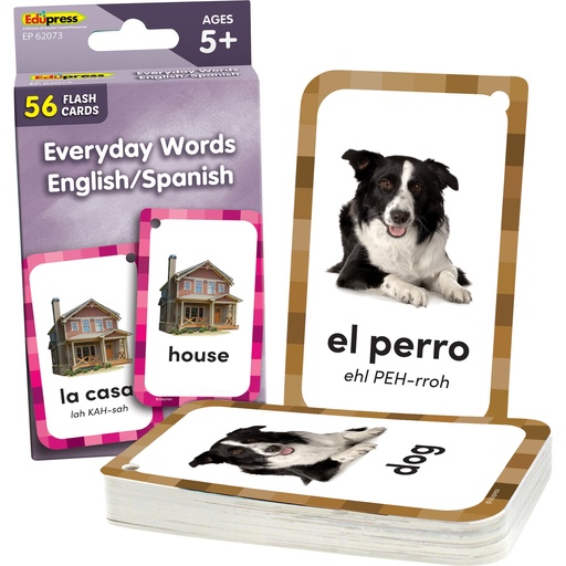 [62073 TCR] Everyday Words English / Spanish Flash Cards