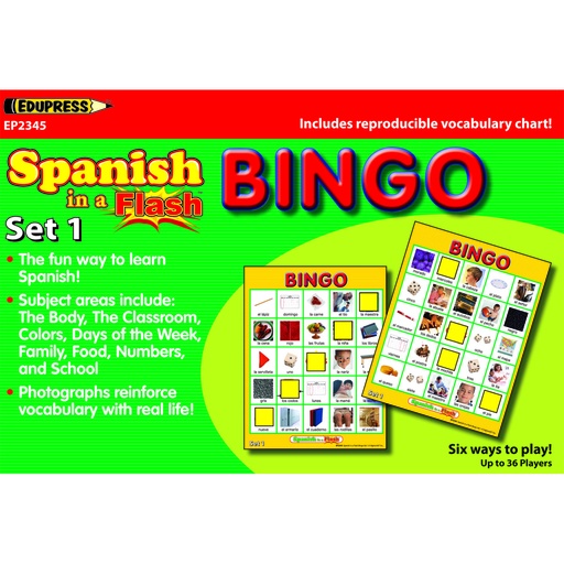 [62345 TCR] Spanish in a Flash™ Bingo, Set 1