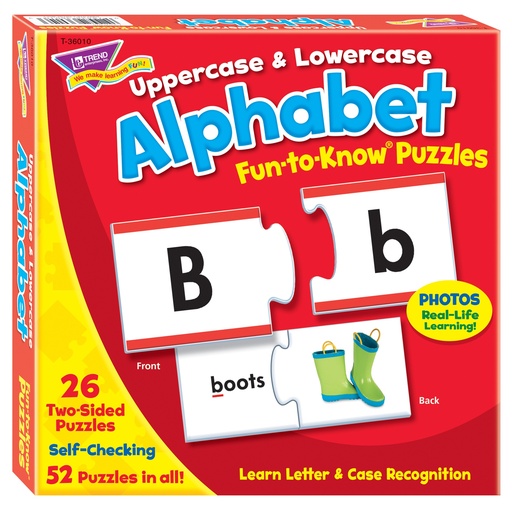 [36010 T] Uppercase & Lowercase Alphabet Fun-to-Know® Puzzles